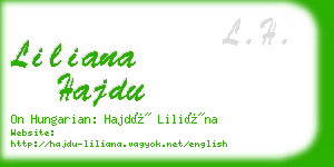liliana hajdu business card