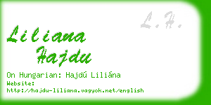 liliana hajdu business card